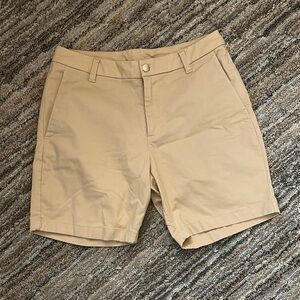 Lululemon Athletica Tan Flat Front Shorts
